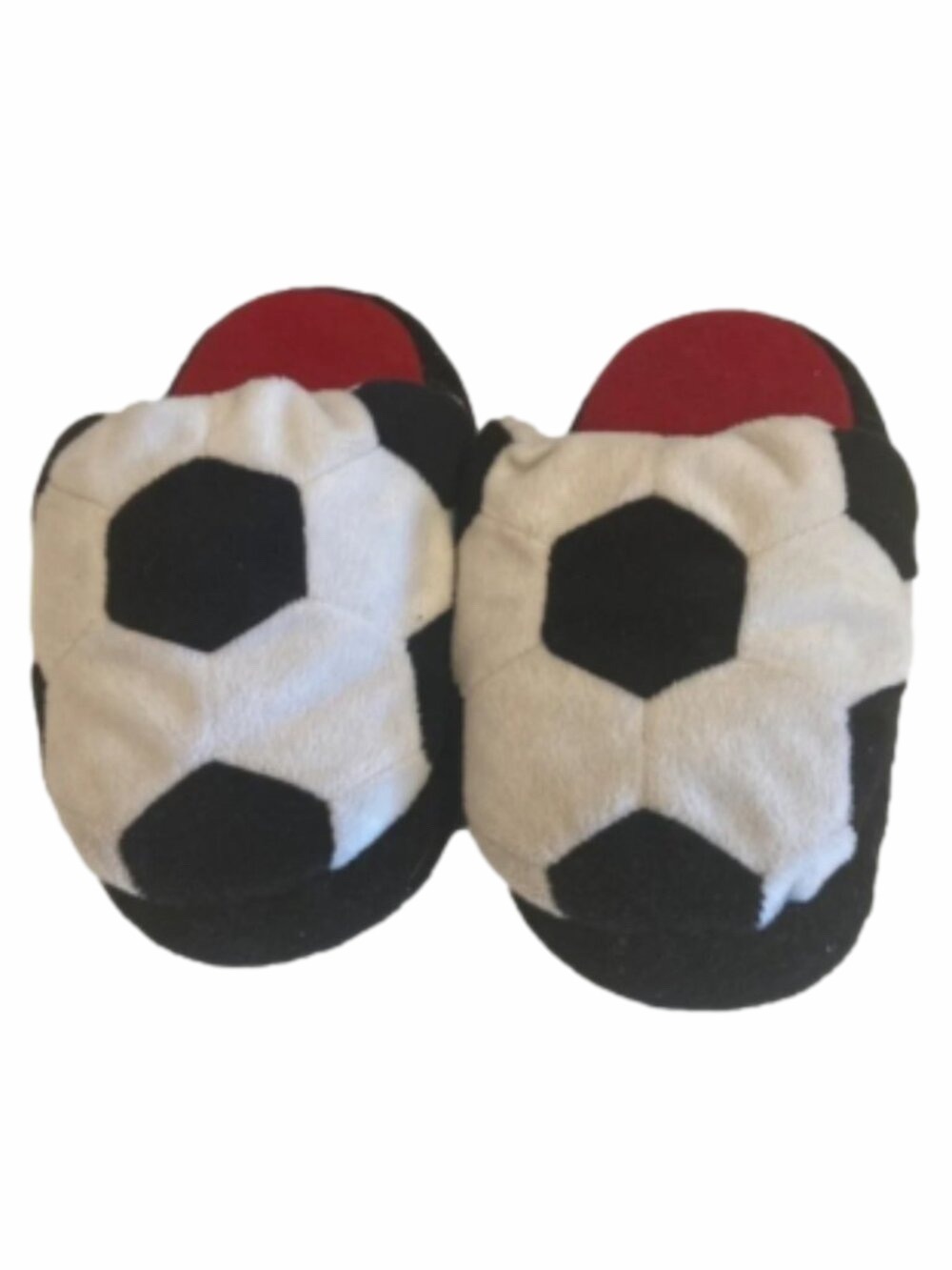 Old Navy Kids Soccer Ball Slippers with Red Interior Size XXL (2-3)